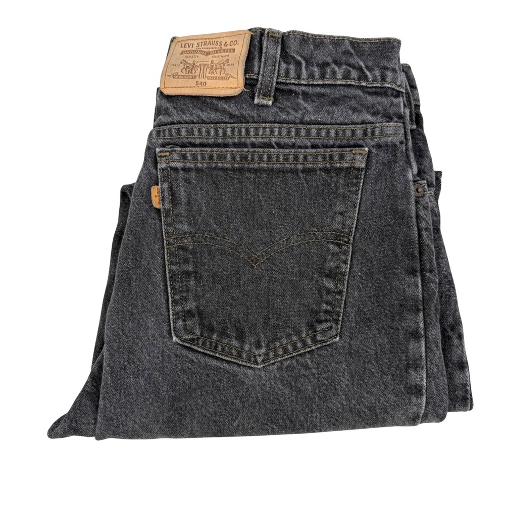 Levis 540 Jeans Men 30x29 Black Excellent Vintage '91 Orange Tab Relaxed Fit Y2K